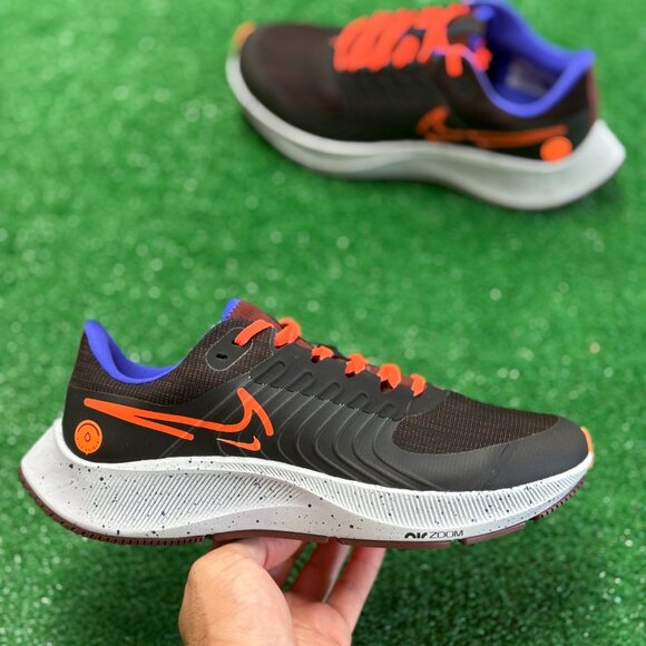 Nike Air Zoom Pegasus 38 Black Orange Mens Running DC4073-003 NEW Sz 9 - Picture 1 of 5